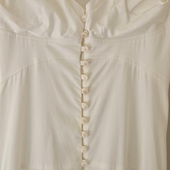 Cult Gaia Mina Dress Cream Ivory White Button Down Front Small - Picture 11 of 16